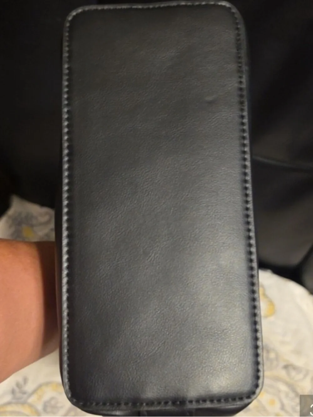 a new day Black Tote with Gold Zipper Detail